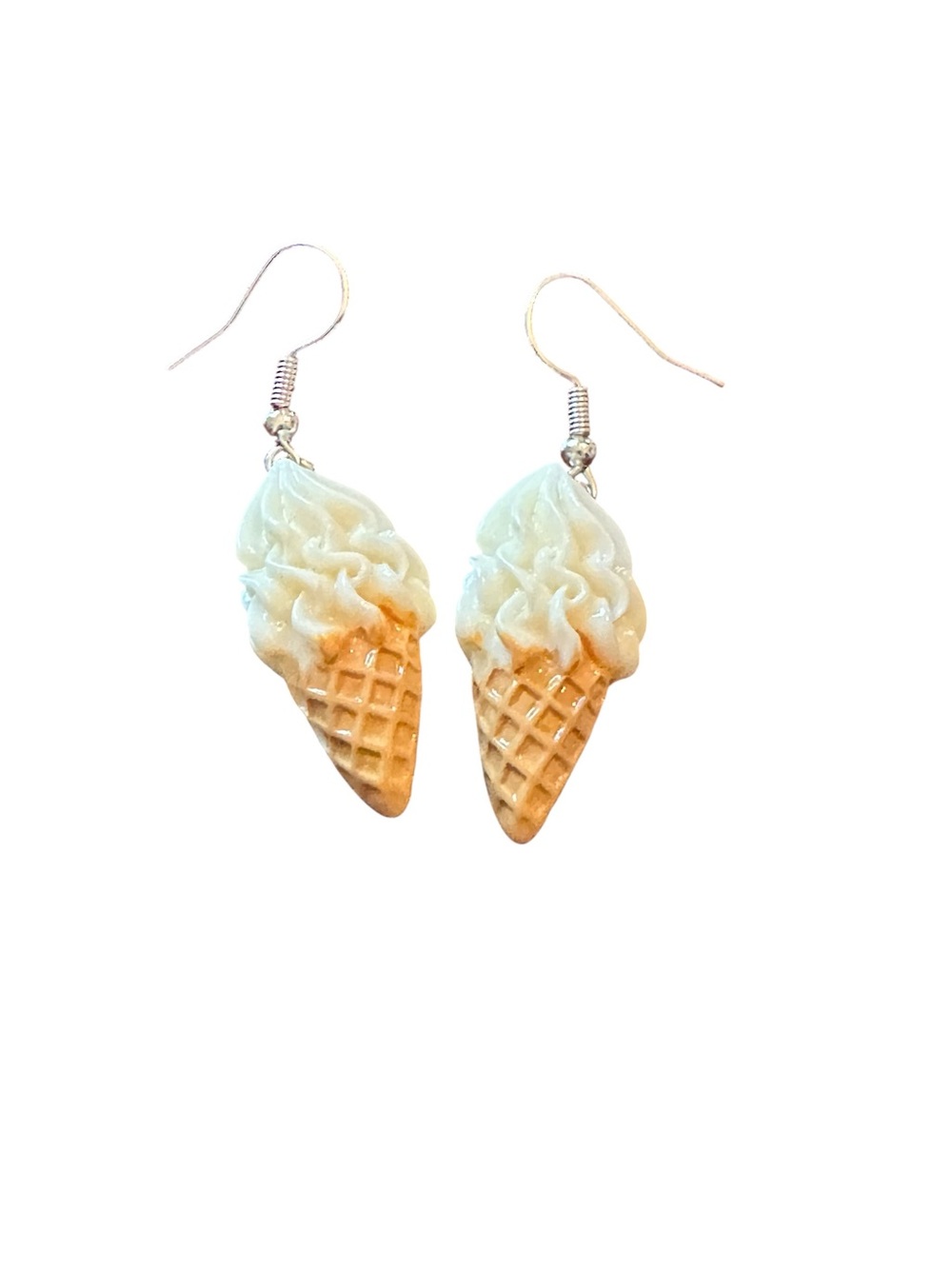 Ice Cream Design Textured Acrylic Drop Earrings